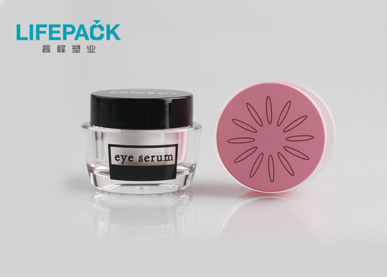 Oval Shaped 15g Cosmetic Acrylic Jar Refillable Type Double Wall Structure
