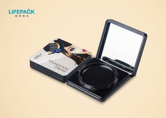 Square Portable Empty Makeup Packaging / Plastic PP Custom Cosmetic Packaging