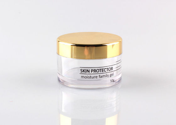 barattolo cosmetico rotondo del vetro trasparente 50g con la dimensione materiale dei coperchi φ63mmx42mm del PE