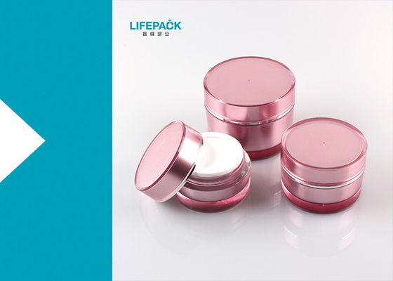 Contenitori vuoti di trucco del cilindro, barattoli acrilici di lusso 20ml per i cosmetici