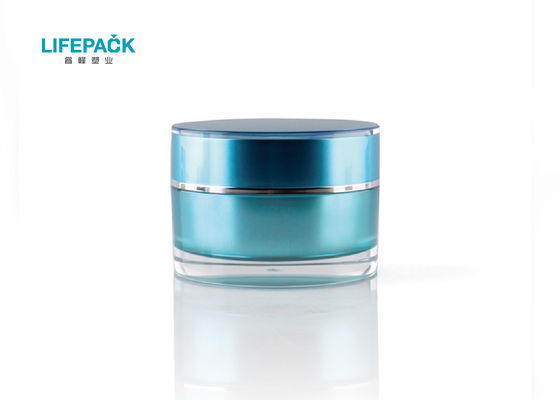barattoli cosmetici di lusso blu 50ml per i cosmetici, contenitori vuoti di trucco del cilindro