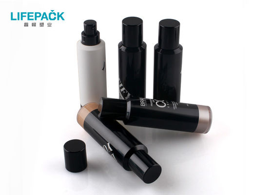 La bottiglia senz'aria acrilica del cilindro 35ml/plastica bianca del nero compone la bottiglia